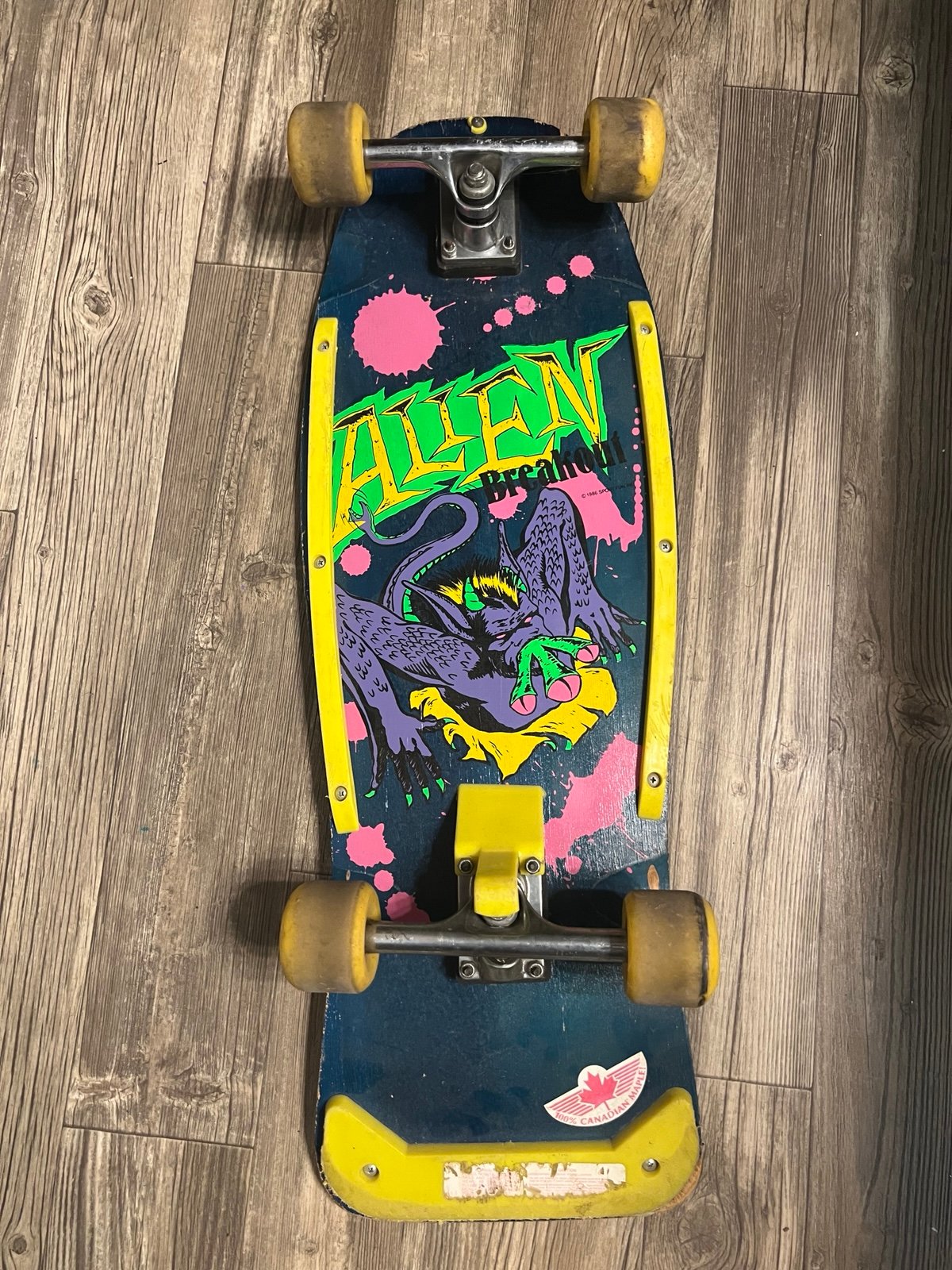 Vintage Allen skateboard deck 80s