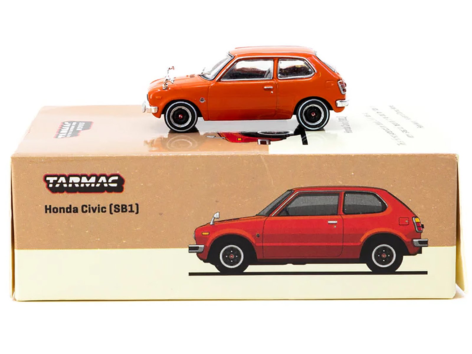Honda Civic (SB1) RHD (Right Hand Drive) Orange J Collection Series 1/64 Dieca