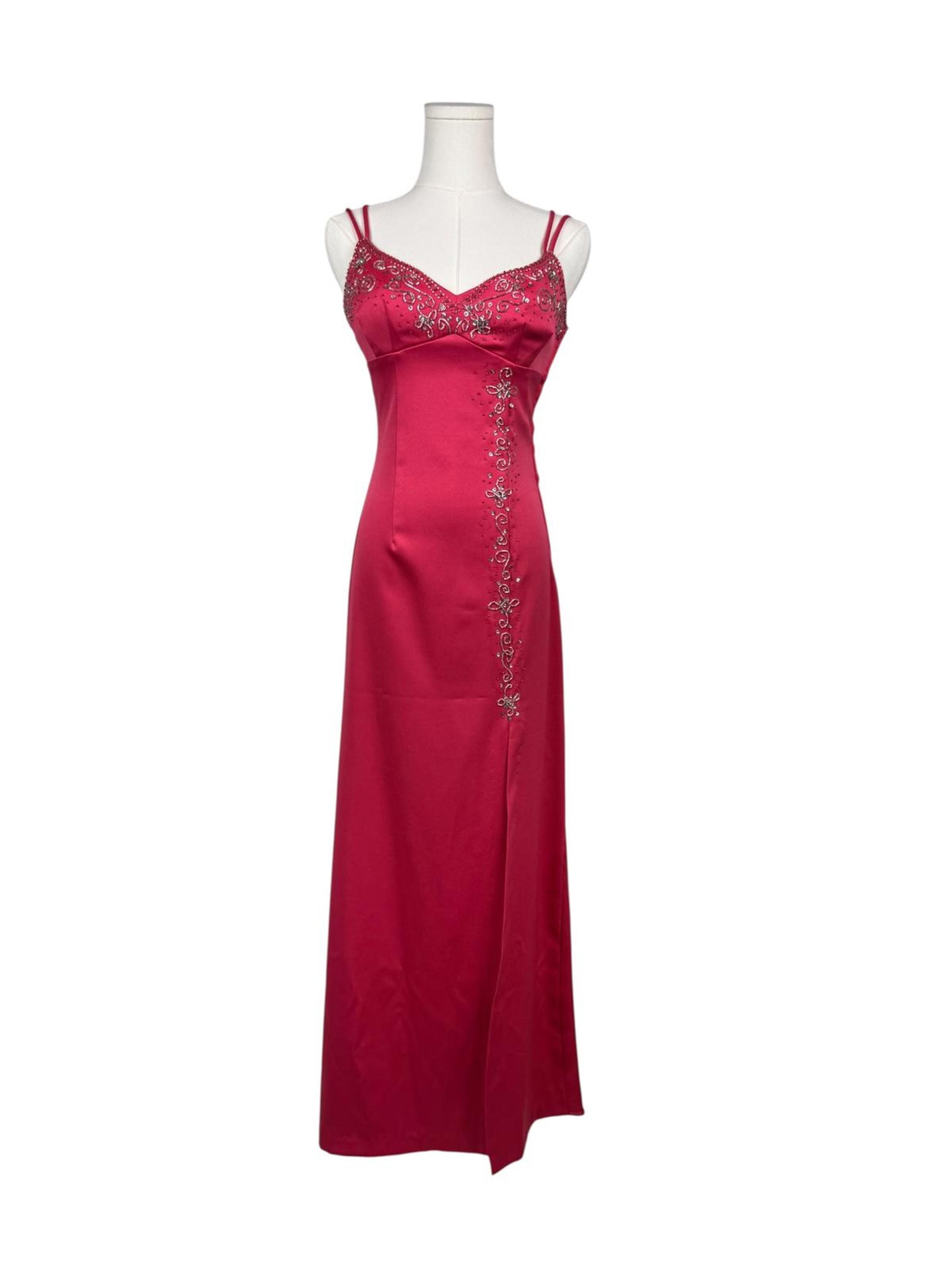 Y2K Vintage Beaded Embroidered Princess Fairy Prom Dress Size S