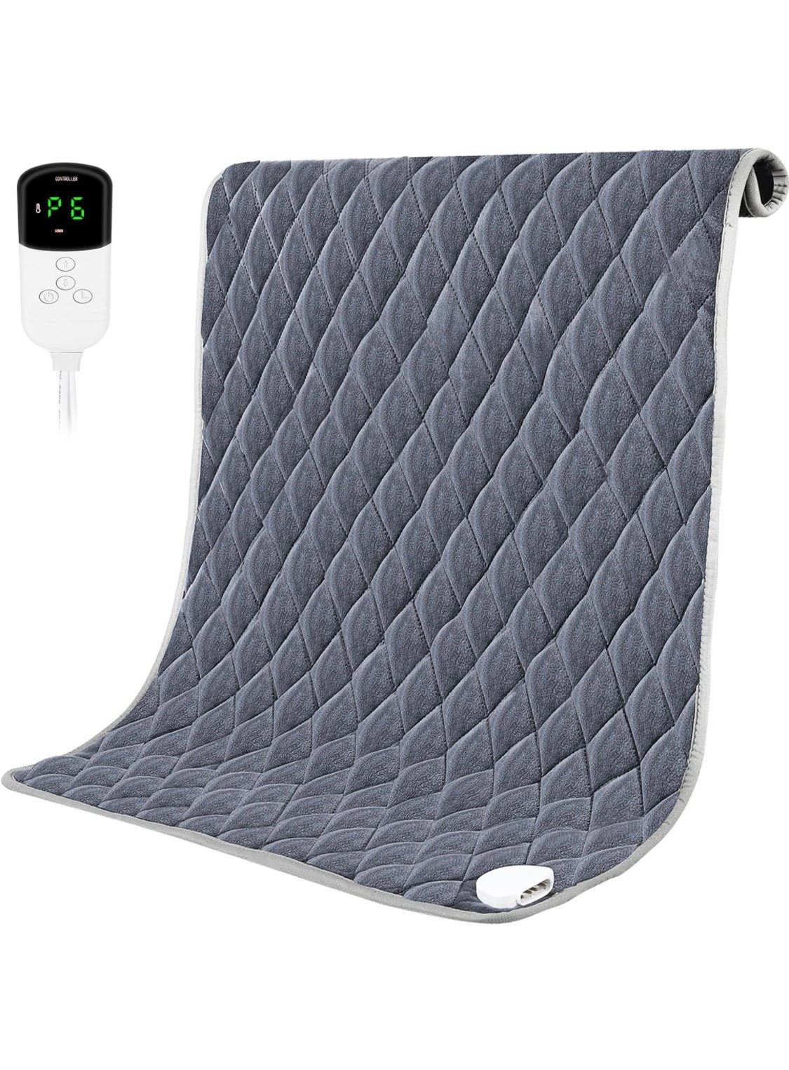 Large Heating Pad for Abdomen, Neck, Shoulder, Leg & Knee Pain Relief with 6 Fas