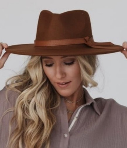Three Bird Nest Bronco Wide Brim Hat in Camel