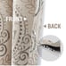 Linen Textured Curtains for Bedroom Damask Printed Drapes