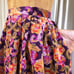Vintage 70s/80s Susan Bristol Floral Velvet Pleated High Waist A-line Maxi Skirt