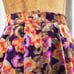 Vintage 70s/80s Susan Bristol Floral Velvet Pleated High Waist A-line Maxi Skirt