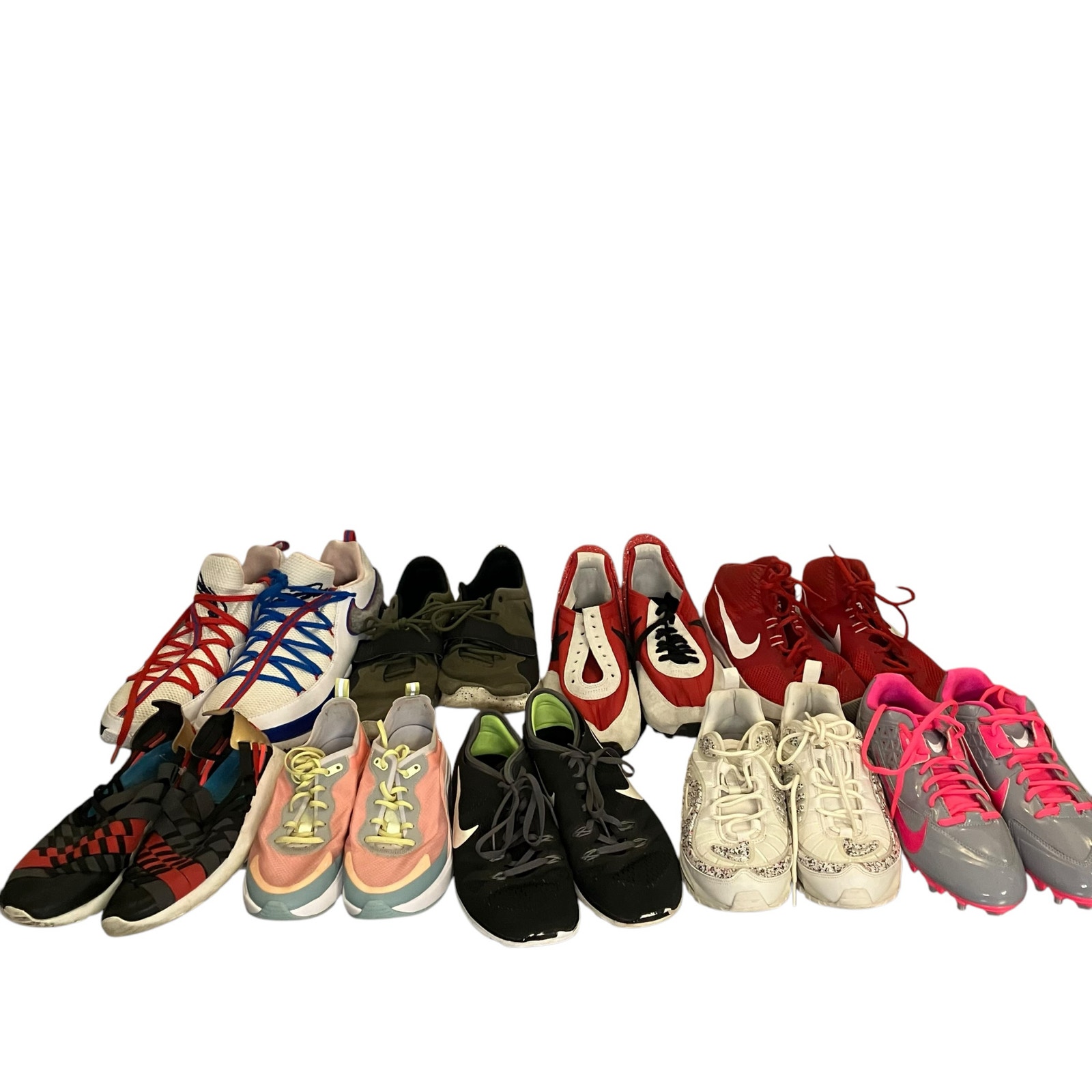 Nike Shoe Lot 10 Pairs Various Sizes