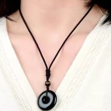 Black Obsidian Spiritual Grounding Energy Protection Crystal Obsidian Necklace