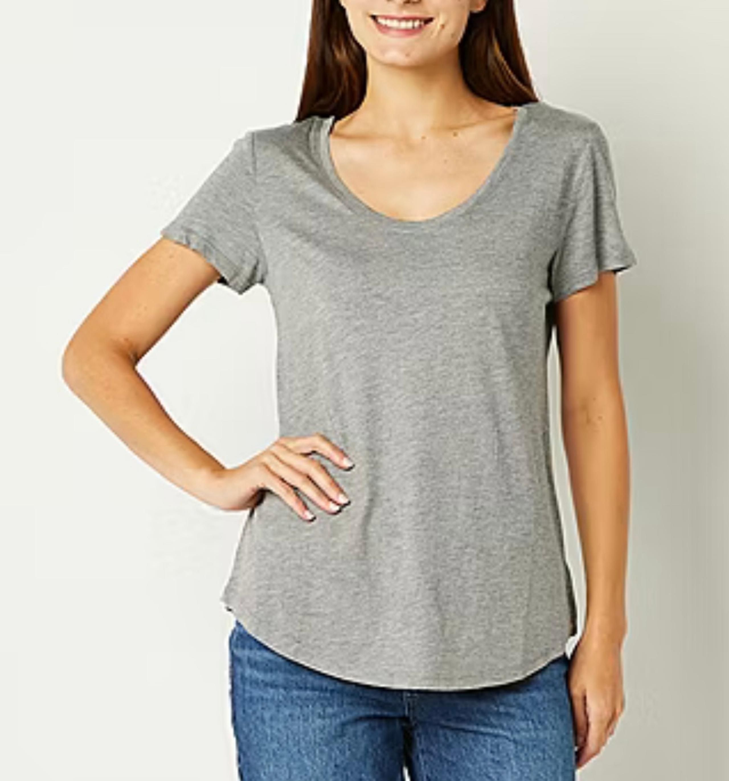 New, with tags A.N.A Women’s scoop neck grey T shirt Large tall 12 14