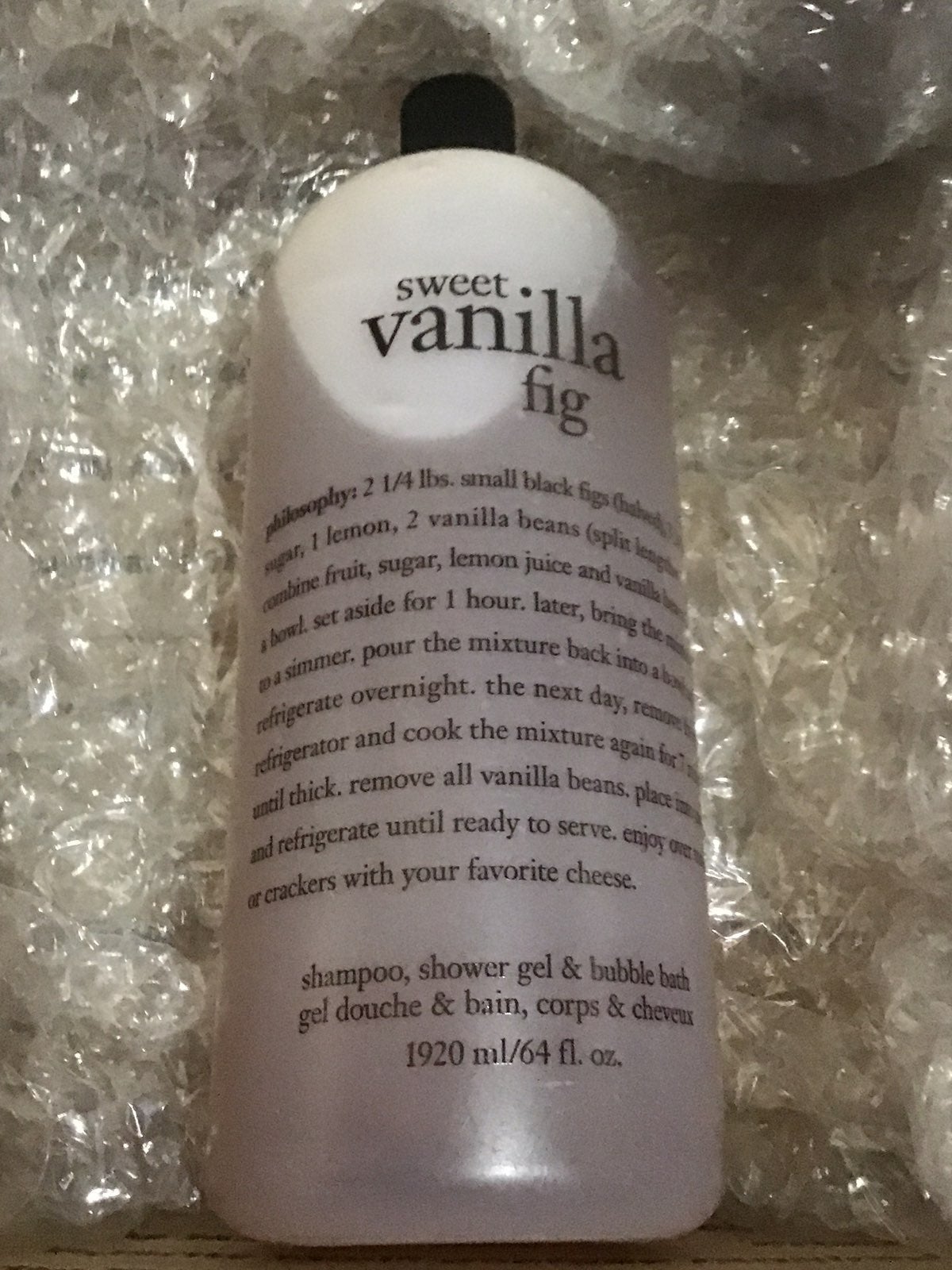 PHILOSOPHY SWEET VANILLA FIG SHAMPOO64oz