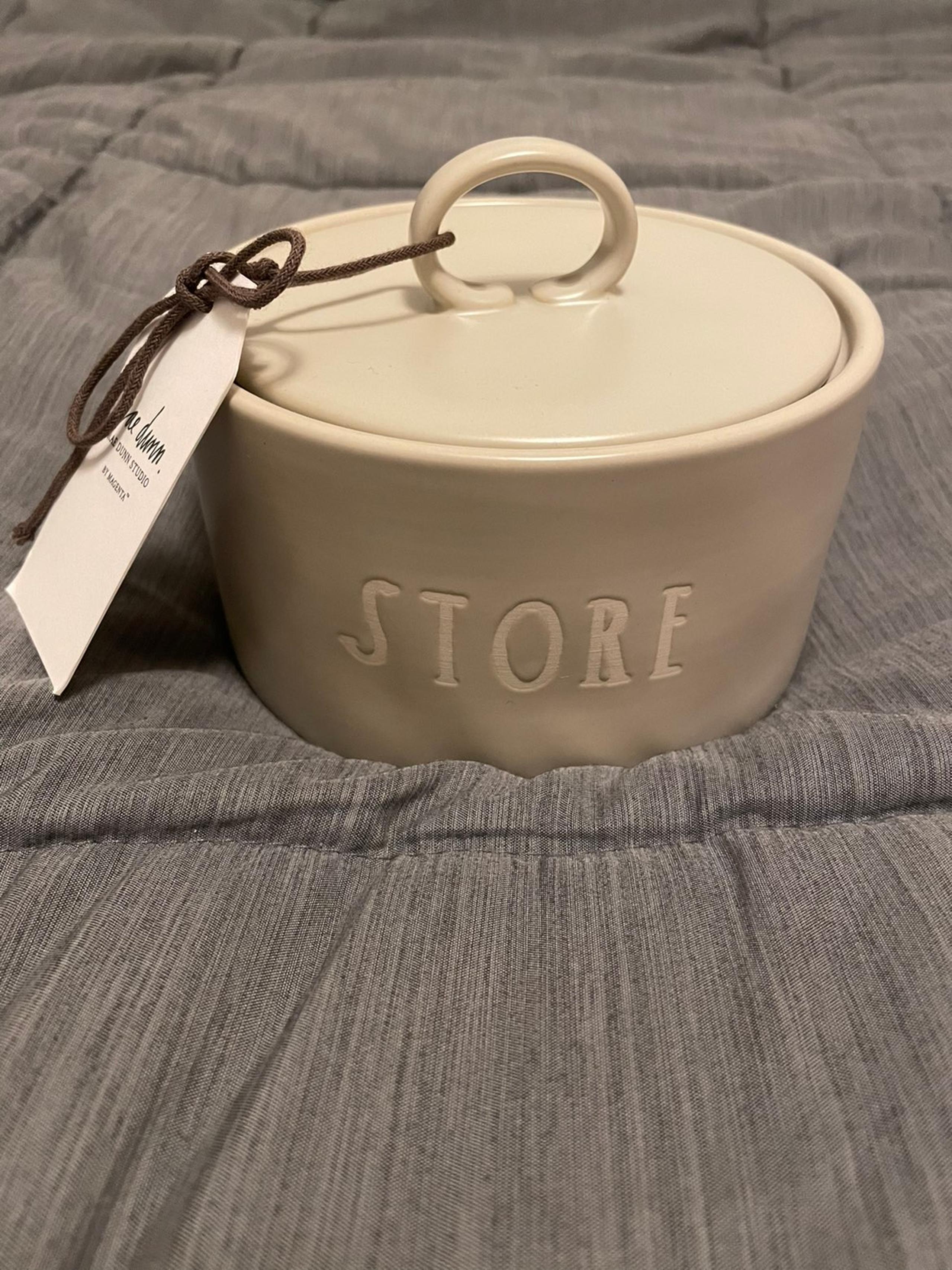 RAE DUNN STORE CERAMIC STORAGE CONTAINER