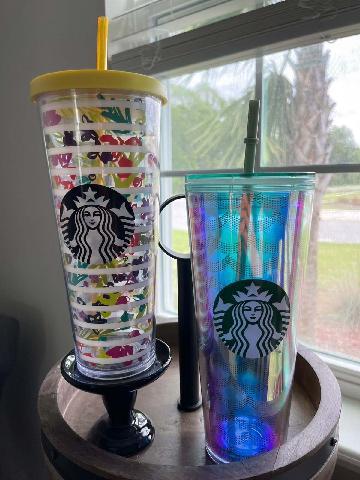 Starbucks Floral & Mermaid Scale Venti Tumbler Set
