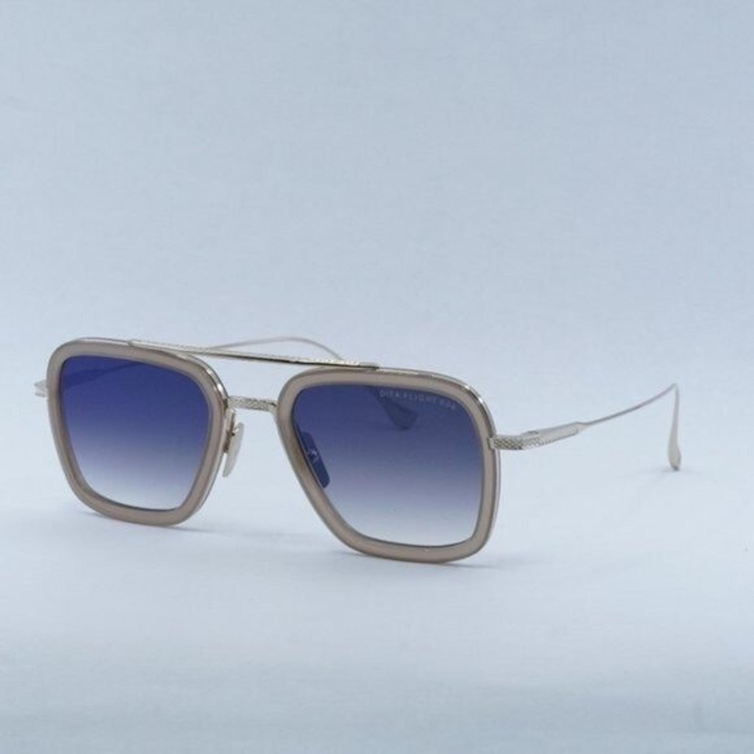 New Dita FLIGHT-006-7806-U Sunglasses - Gold and Pink Frame, Grey Lenses