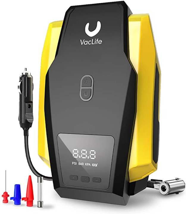VacLife Air Compressor Tire Inflator, DC 12V Portable Air Compressor, Auto Tire