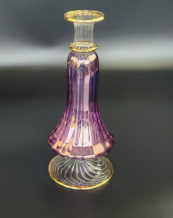 Vintage Egyptian Glass/Crystal Vase - Beautiful - 10.5 Tall - Venetian Style