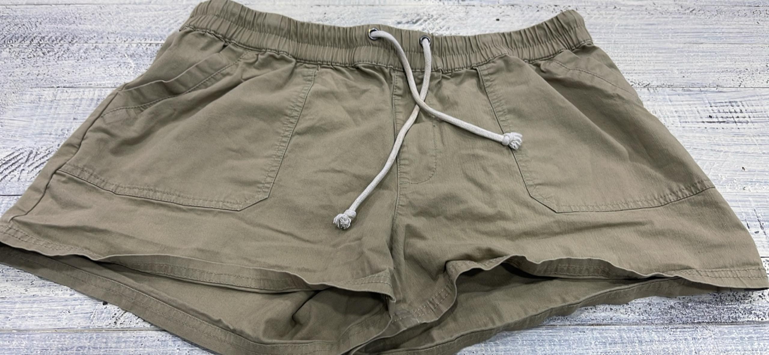 Women’s PACT Khaki 3” Inseam Cotton Shorts Size Large