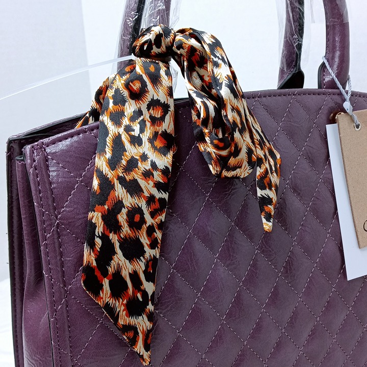 Purple Quilted Handbag