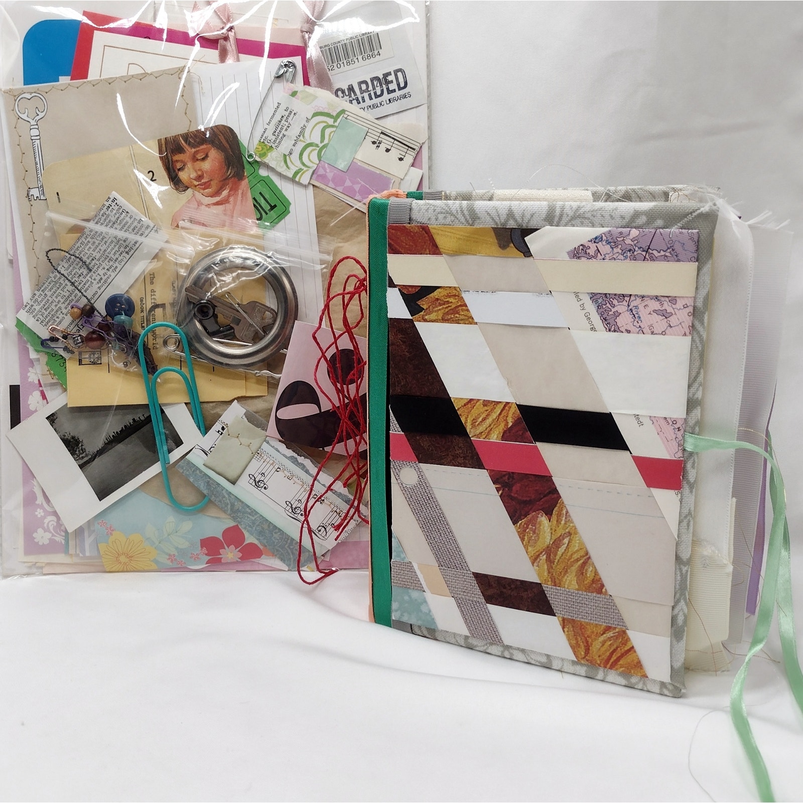 Eclectic Junk Journal 14, Handmade Recycled Journal, Mixed