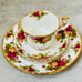 Vintage 1962 Royal Albert “old country roses ” bone china tea set (1 trio set)
