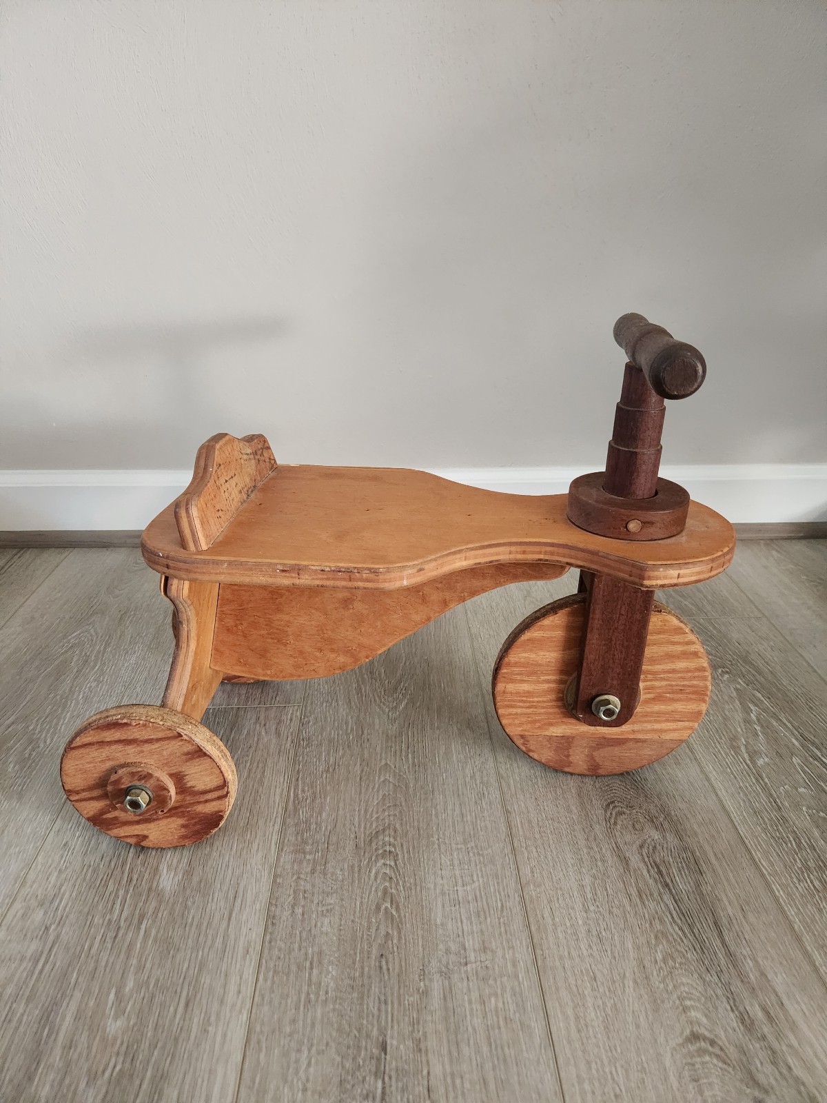 Antique Childs 3 Wheel Ride on Home Made Primitive Ride On one of a kind