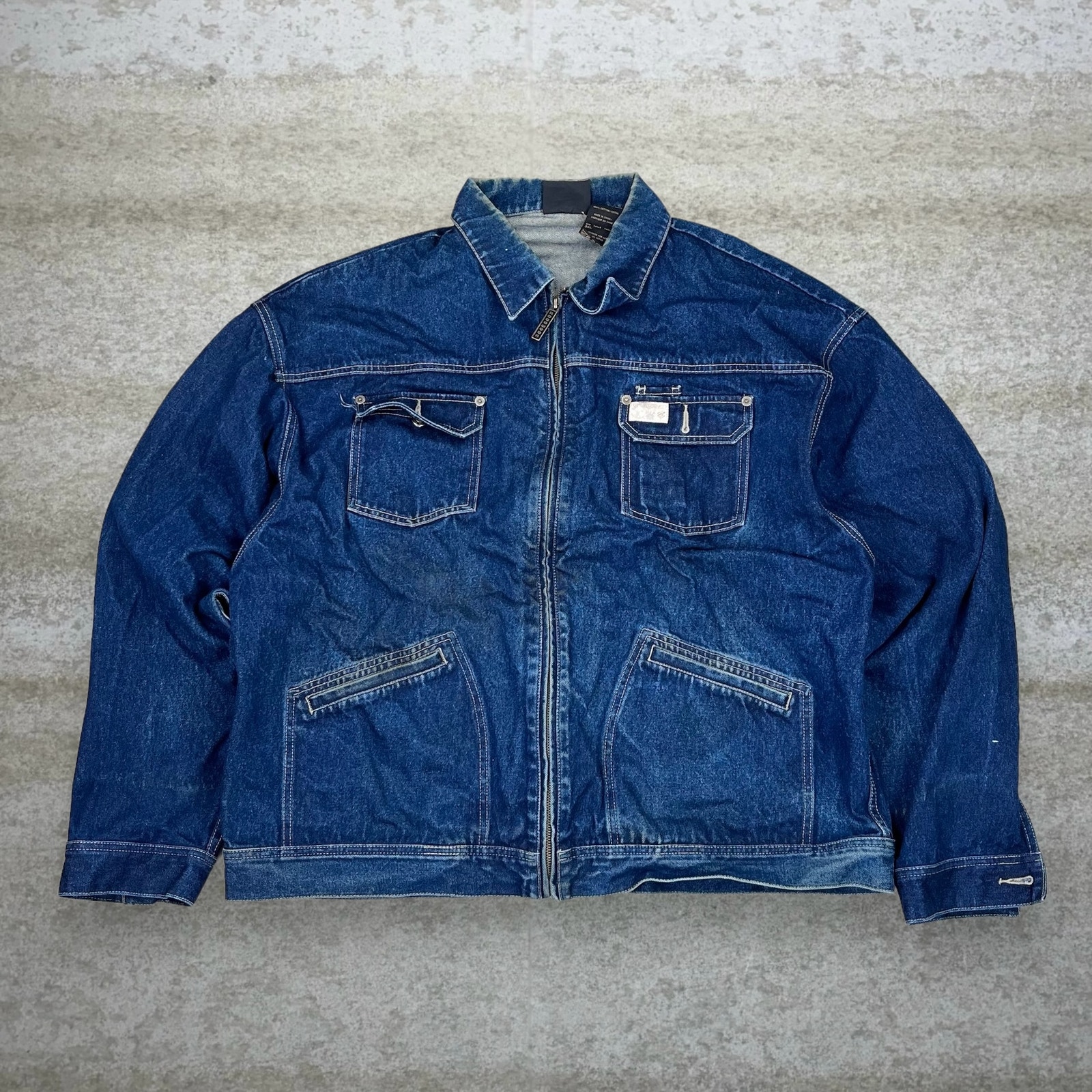 Vintage Rocawear Jean Jacket Dark Wash Denim Full Zip Y2K