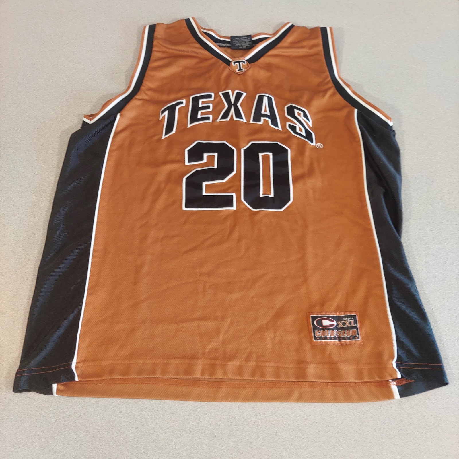 Texas Longhorns Basketball Jersey Mens XL Tagged Colosseum Sleeveless Tank Top