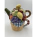 VINTAGE Certified (CIC) SUSAN WINGET Fruits 5 Tea Pot And 5 Basket Mug