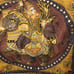 Vintage Burmese Kalaga Elephant Tapestry 20 x20