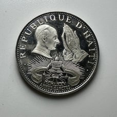 1974 Haiti, 50 Gourdes, .925 Silver Proof in Wallet Holder