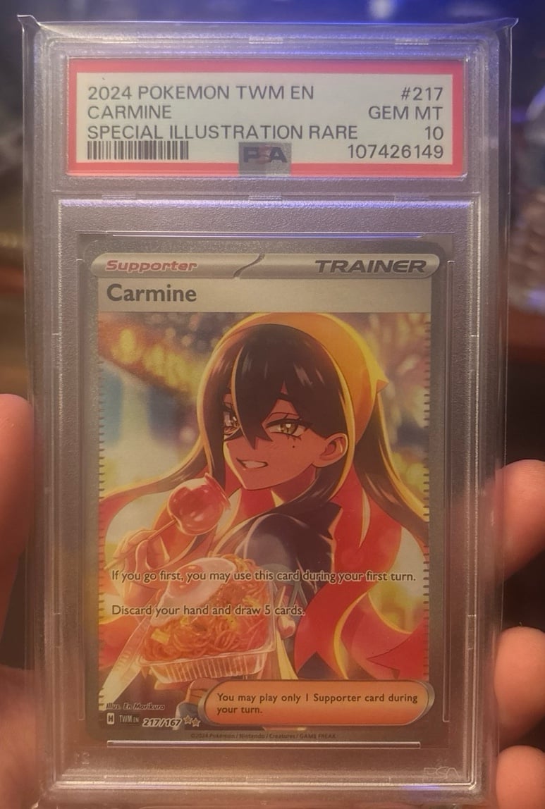 PSA 10 GEM MINT Carmine 217/167 SIR Pokemon S&V Twilight Masquerade