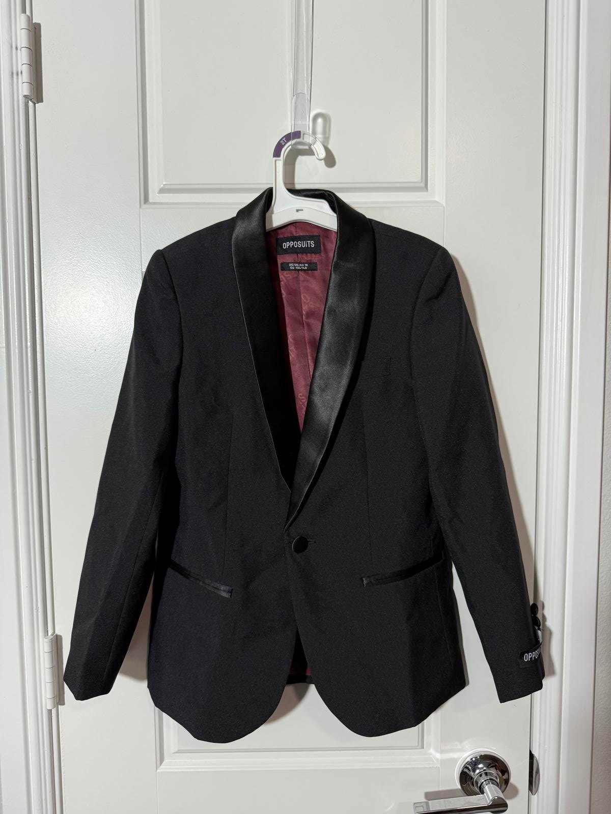 Opposuits Suit for Men Size 10 2 Pieces Tuxedo Black Shawl Lapel