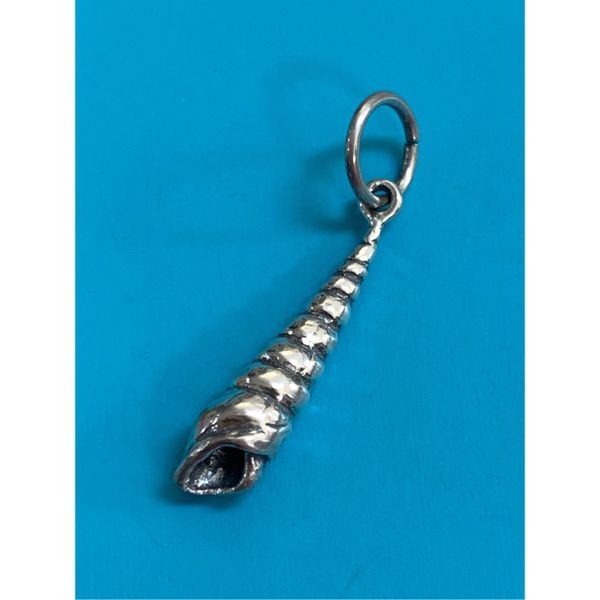 .925 Sea Shell Spindle Sterling Silver Jewelry Charm