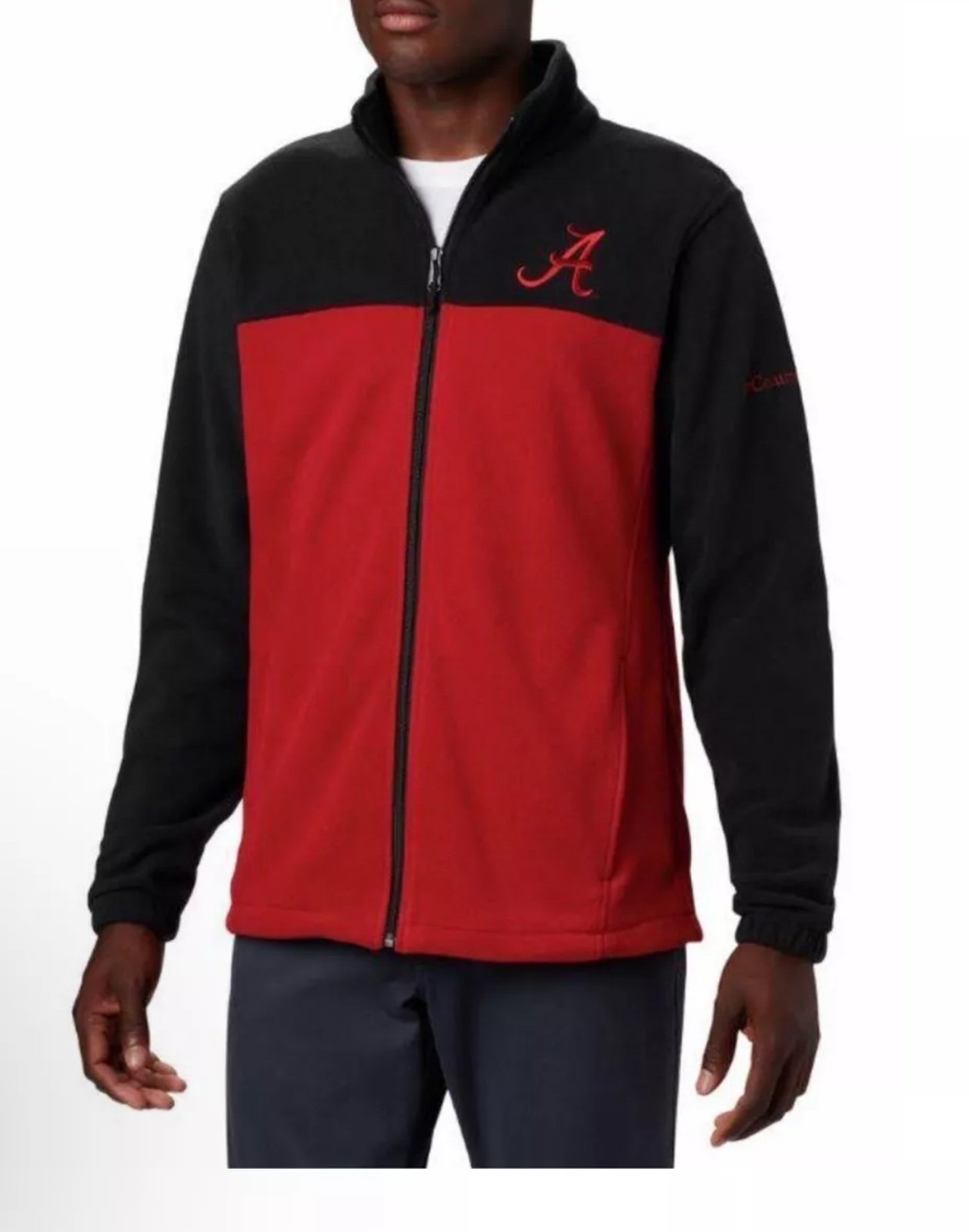 4XLT Columbia Alabama Crimson Tide Flanker Fleece Sweater Jacket Full-Zip