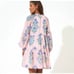Oliphant Jaipur Peach Floral Ballon Sleeve Mini Dress Size S