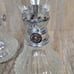 Vintage Miniature Lamplight Farms Oil Lamp, Glass Lantern 9 w Chimney