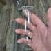 Vintage Miniature Lamplight Farms Oil Lamp, Glass Lantern 9 w Chimney