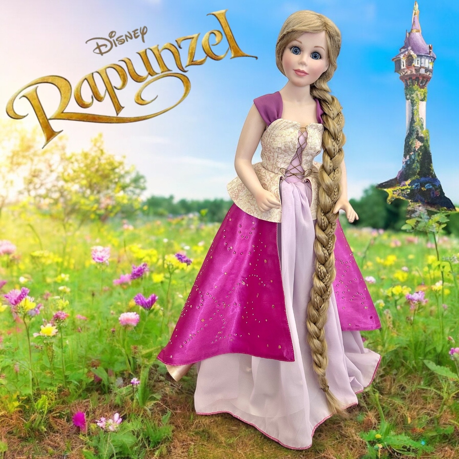 OOAK Disney Parks Marie Osmond Porcelain Princess Tangled Rapunzel Doll 19.5”