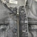 Zadig & Voltaire Gray Denim Collarless Love Now Patch Jacket Size Medium