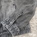 Zadig & Voltaire Gray Denim Collarless Love Now Patch Jacket Size Medium