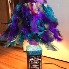 Jack Daniels custom Mardi Gras lamp