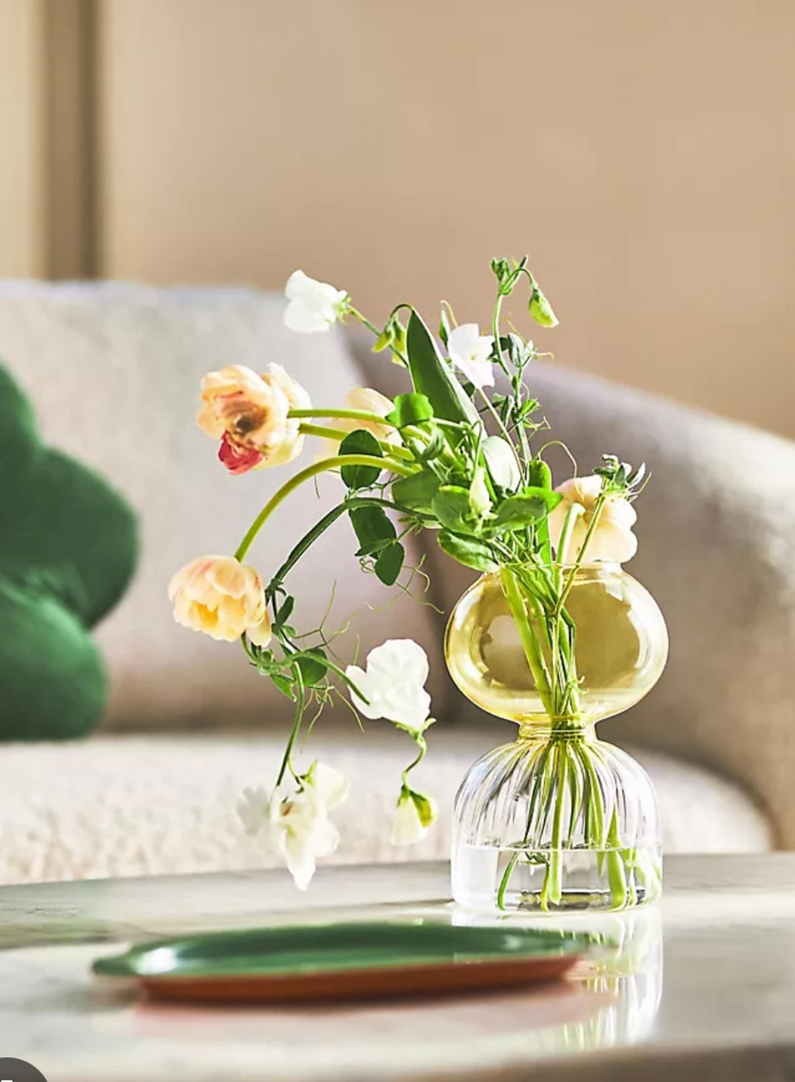 Anthropologie Calle vase yellow NIB