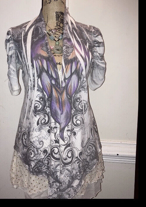RARE Siren Lily Open Front Knit Shrug Top Wrap juniors shirt Vintage Maternity