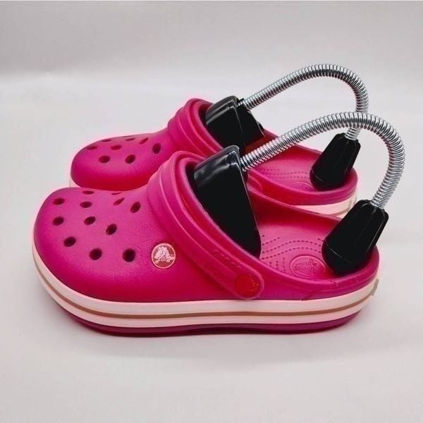 Crocs Crocband II Casual Slip On Shoes Youth Girls Size 3 Pink Juniors Clogs