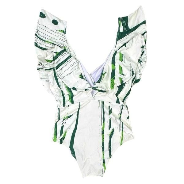 DIARRABLU Nabu Exaggerated Ruffle One-Piece Swimsuit - Size Small