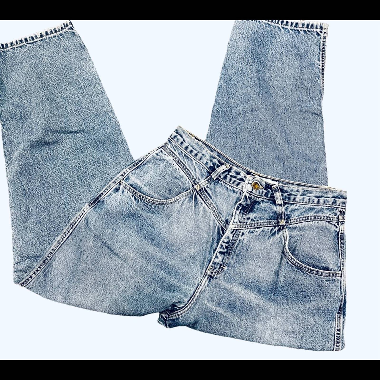 Vtg Calvin Klein High Rise Relaxed Fit Tapered Leg Mom Jeans 32x29