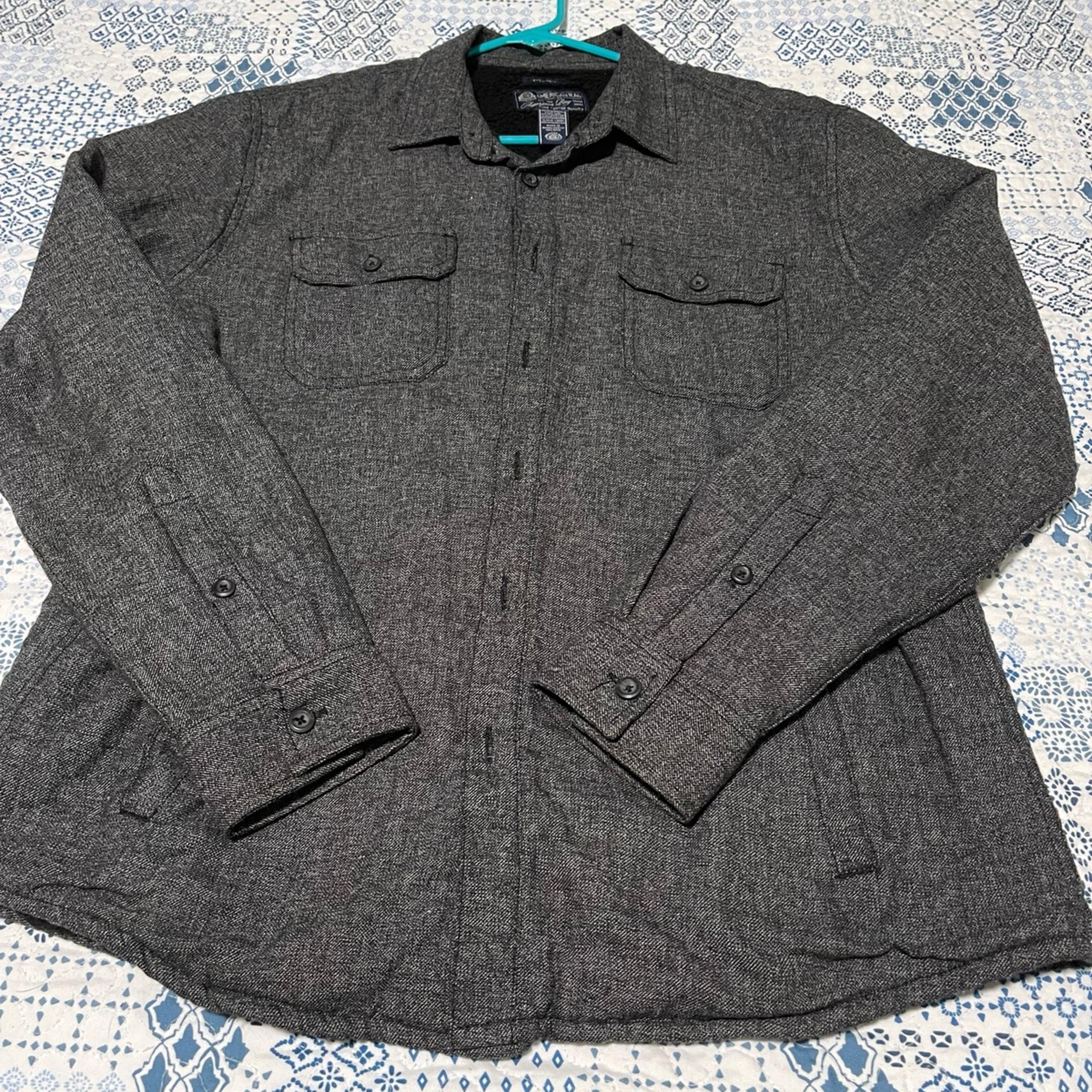 American Rag Men’s Sherpa lined button up shirt size xl