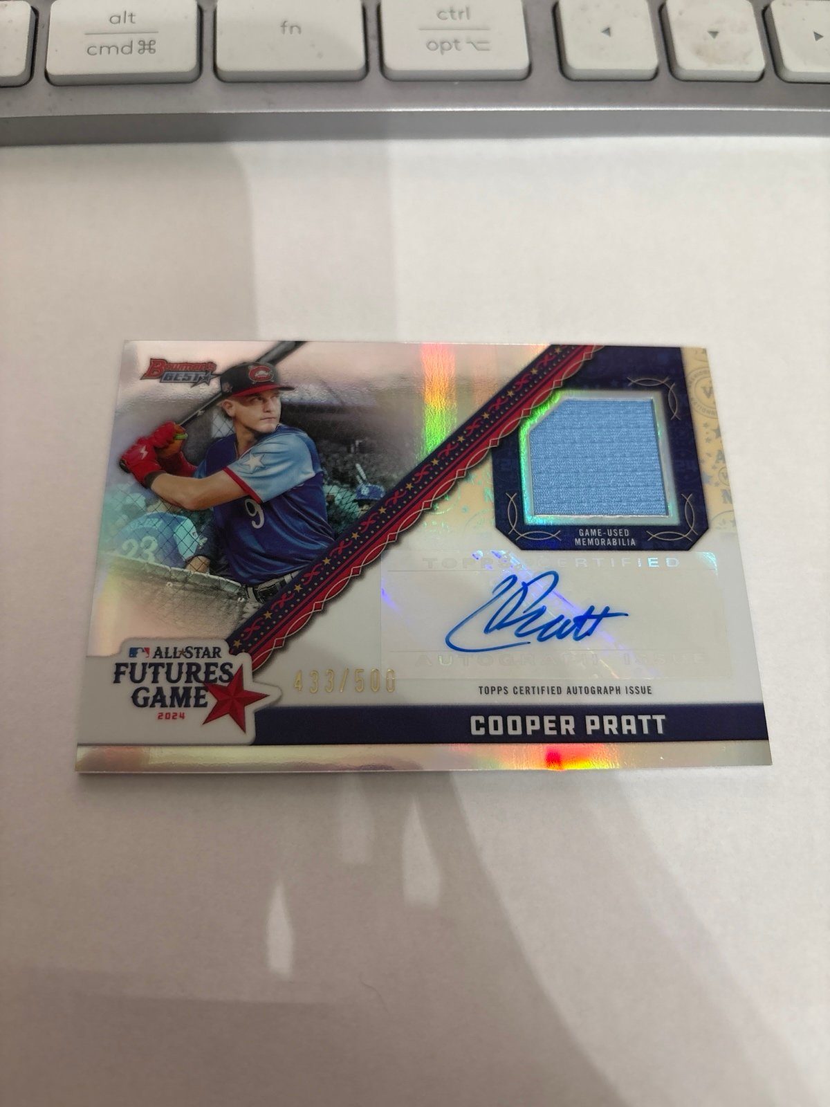 2024 Bowmans Best Cooper Pratt Auto All Star Futures Patch Brewers SP #433/500!