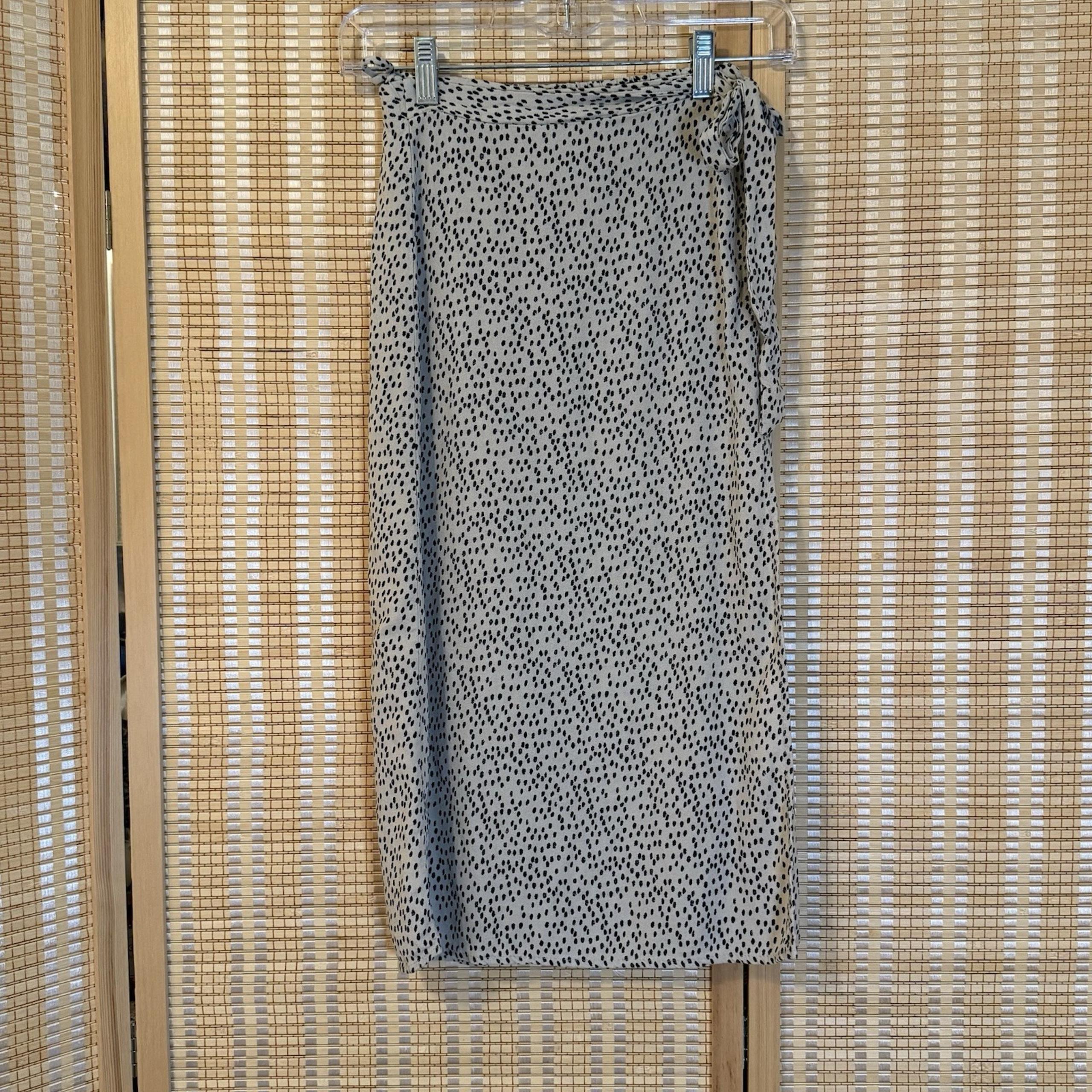 Urban Romantics Womens S Tie Waist Midi Wrap Skirt Cheetah Print Boho Office