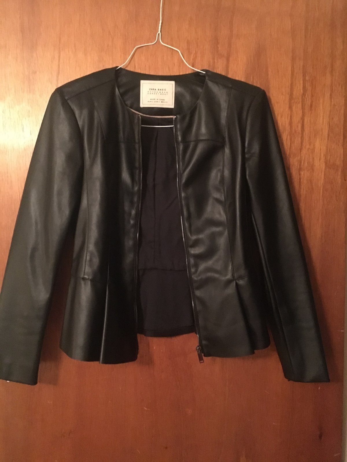 zara leather jacket