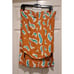 Anthropologie Maeve 'Edessa' Skirt Women's 12 Orange Rayon/Linen Wrap Skirt