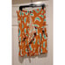 Anthropologie Maeve 'Edessa' Skirt Women's 12 Orange Rayon/Linen Wrap Skirt