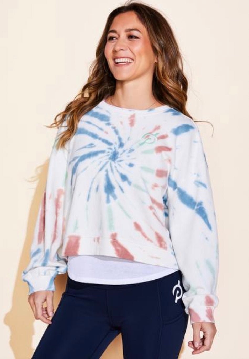 NWT Peloton Tie Dye Crewneck Sweater